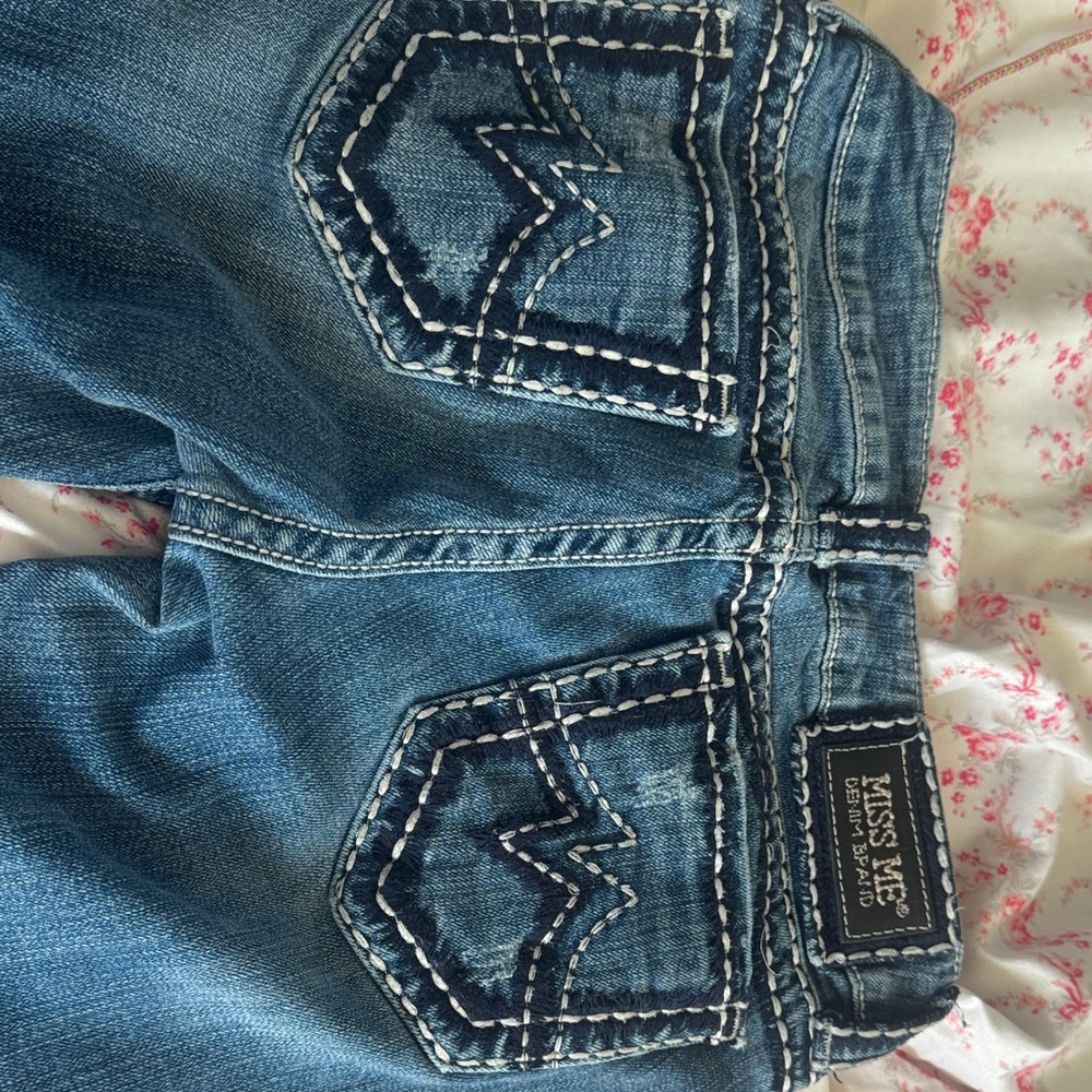 Miss Me Women's Boot Cut Jeans with Embroidered Pockets